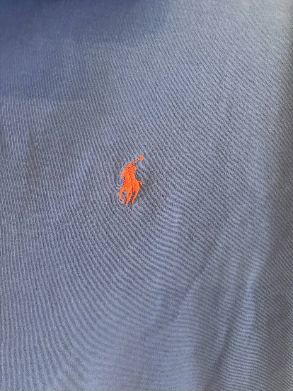 Ralph Lauren Men’s Blue Polo Shirt with Red Pony Logo medium
